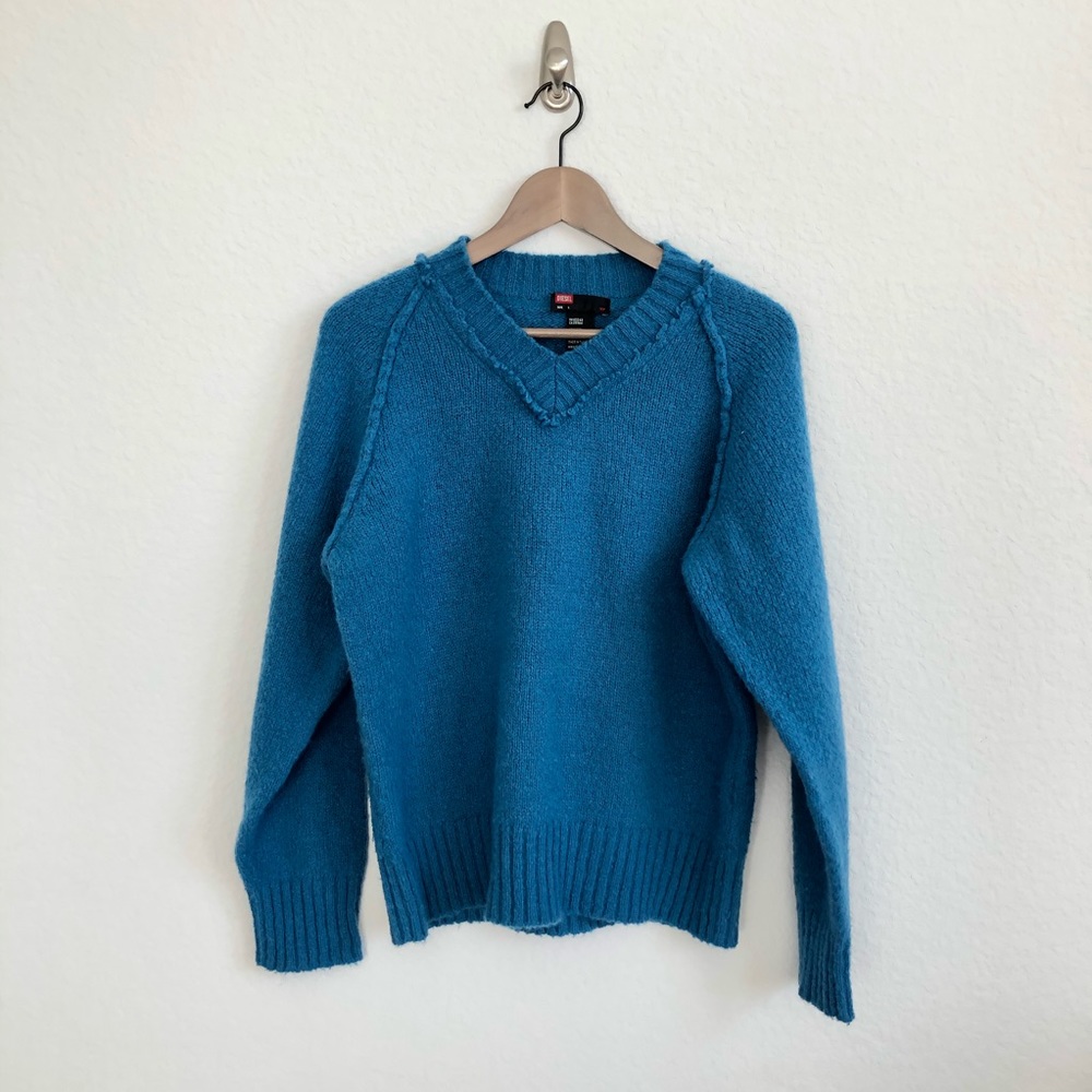 Diesel old school blue sweater with patch